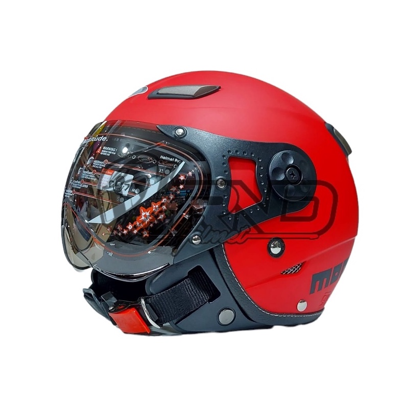 Helm Bogo Retro JPN Momo Pilot Merah Ferrari Doff