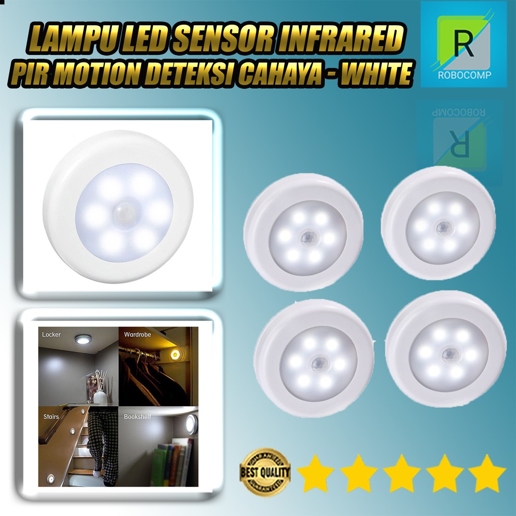 Lampu LED Sensor PIR Motion Deteksi Cahaya