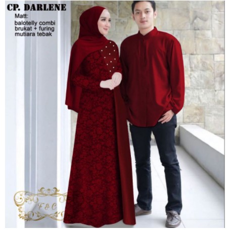 baju couple lebaran 2021 pasangan / kapelan keluarga darlina batik / fashion muslim terbaru