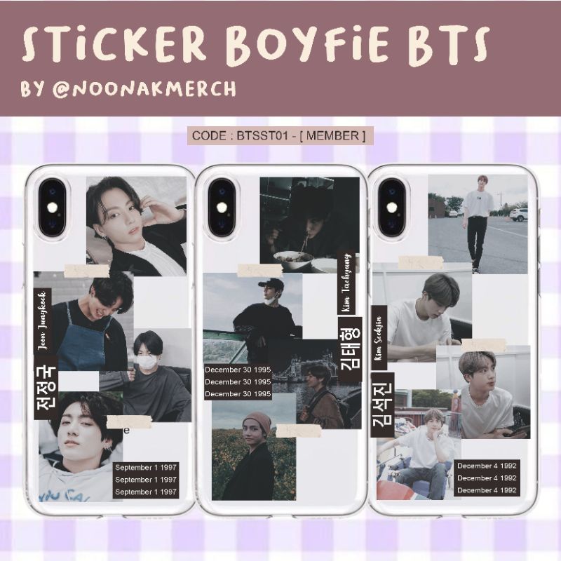 

[Minimal pembelian 10.000 bisa mix produk lain] Boyfriend sticker case BTS | BANGTAN BOYS