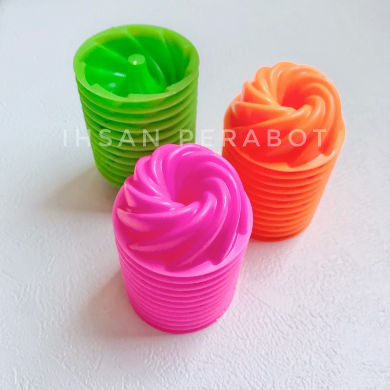 (12pcs) cetakan kue twister / cetakan ager / jelly / puding