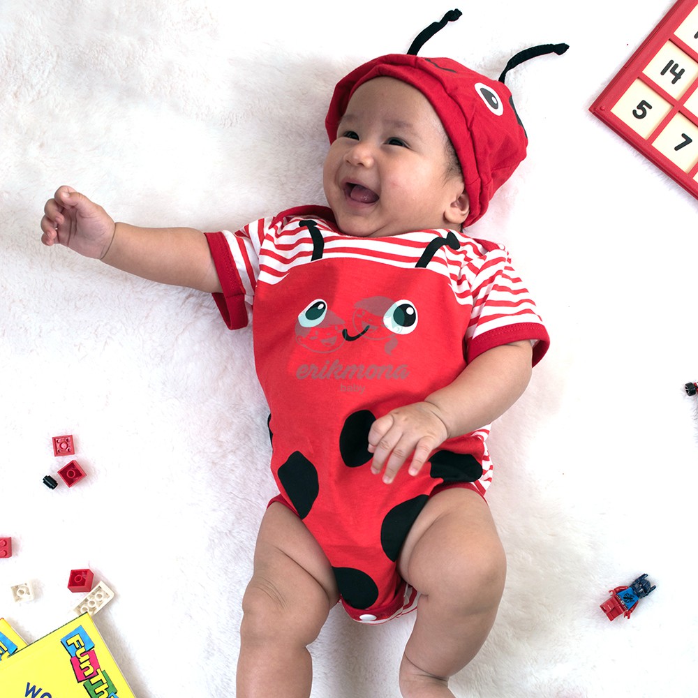 baju bayi jumper bayi karakter kumbang lucu