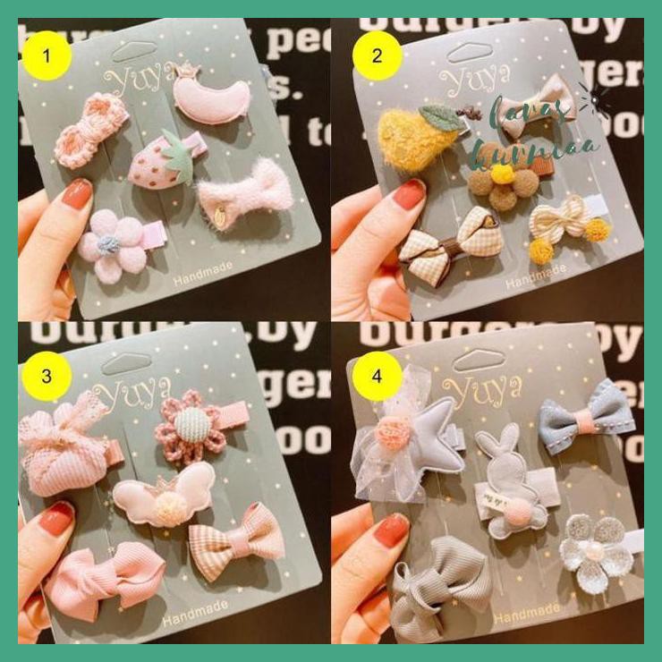 Jepit Rambut Anak 1 Set / Jepit Rambut Korea / Jepit Korea (J010) - Nomor 1