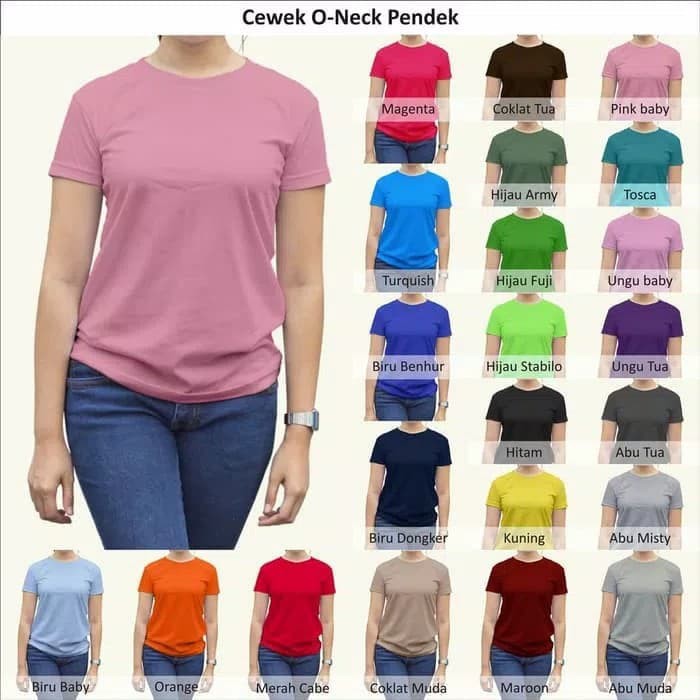 Kaos Polos Kualitas Katun High Class Wanita Op294