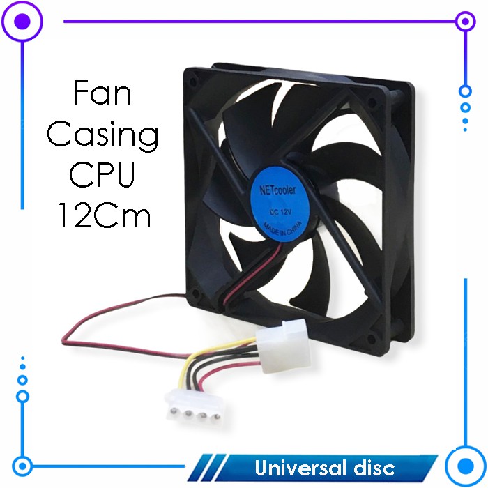 Fan Casing CPU 12 Cm 12V Hitam