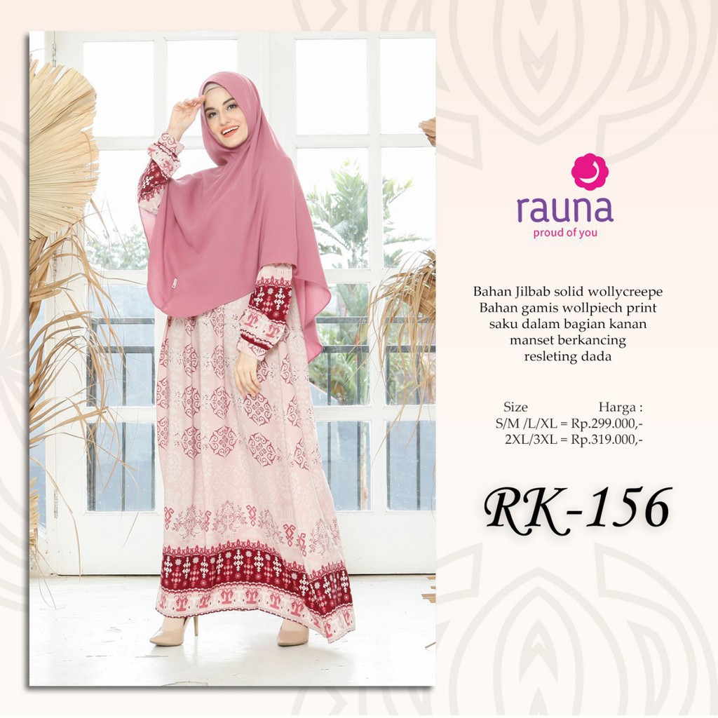 Rauna Gamis Syari Jumbo RK156 / Couple Ibu Anak / Fashion Muslim