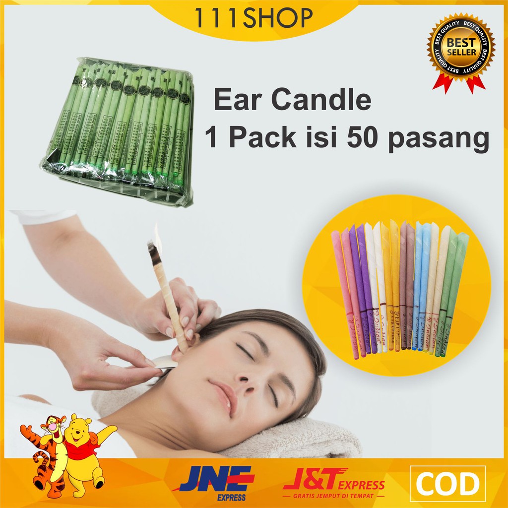 [1 Pack isi 50 pasang ] Ear Candle Indian Original Terapi Telinga isi 100 PCS