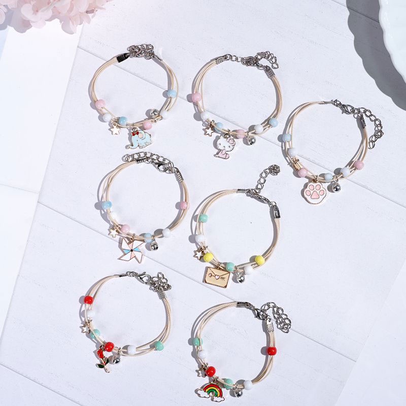Daisy Gelang Gadis Kartun Manik-manik Keramik Perhiasan Persahabatan Mahasiswa Hadiah Ulang Gelang AM2