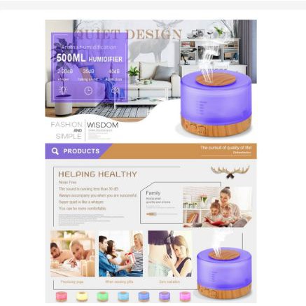 [TOSEVBA_EMAK Diffuserlove Air Humidifier Aromatherapy 7 Color 500ml with Remote Control