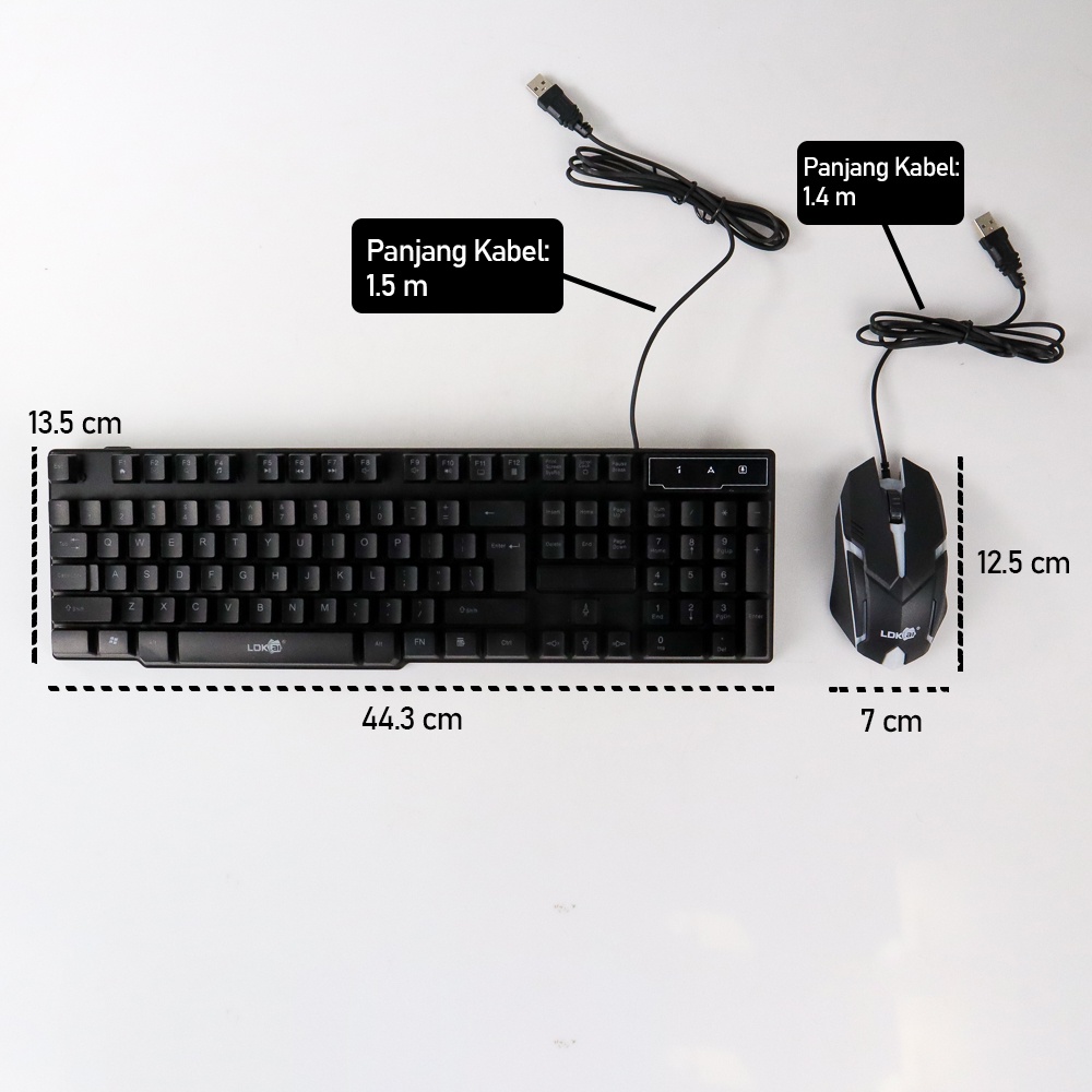 Gaming Keyboard Kabel USB Dengan Lampu RGB Universal Laptop Komputer