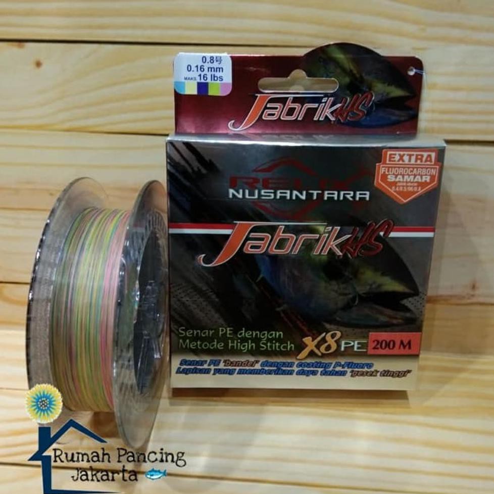 TERMURAH Senar PE Relix Nusantara Jabrik HS X8 300m Pe 0 8