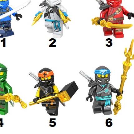 Ninjago Lloyd Kai Jay Cole Zane Nya Sensei Wu Minifigure Lego kw