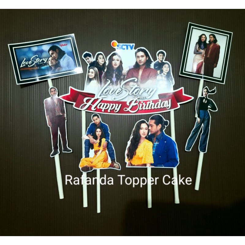 topper kue ultah sinetron love story ulang tahun
