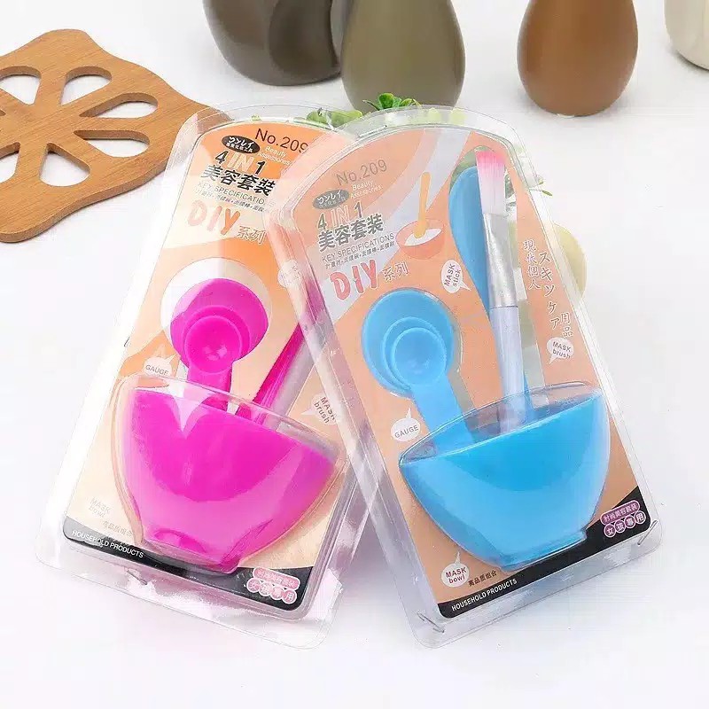 MANGKOK MASKER SET 4in1 (MANGKOK KUAS SPATULA SENDOK)