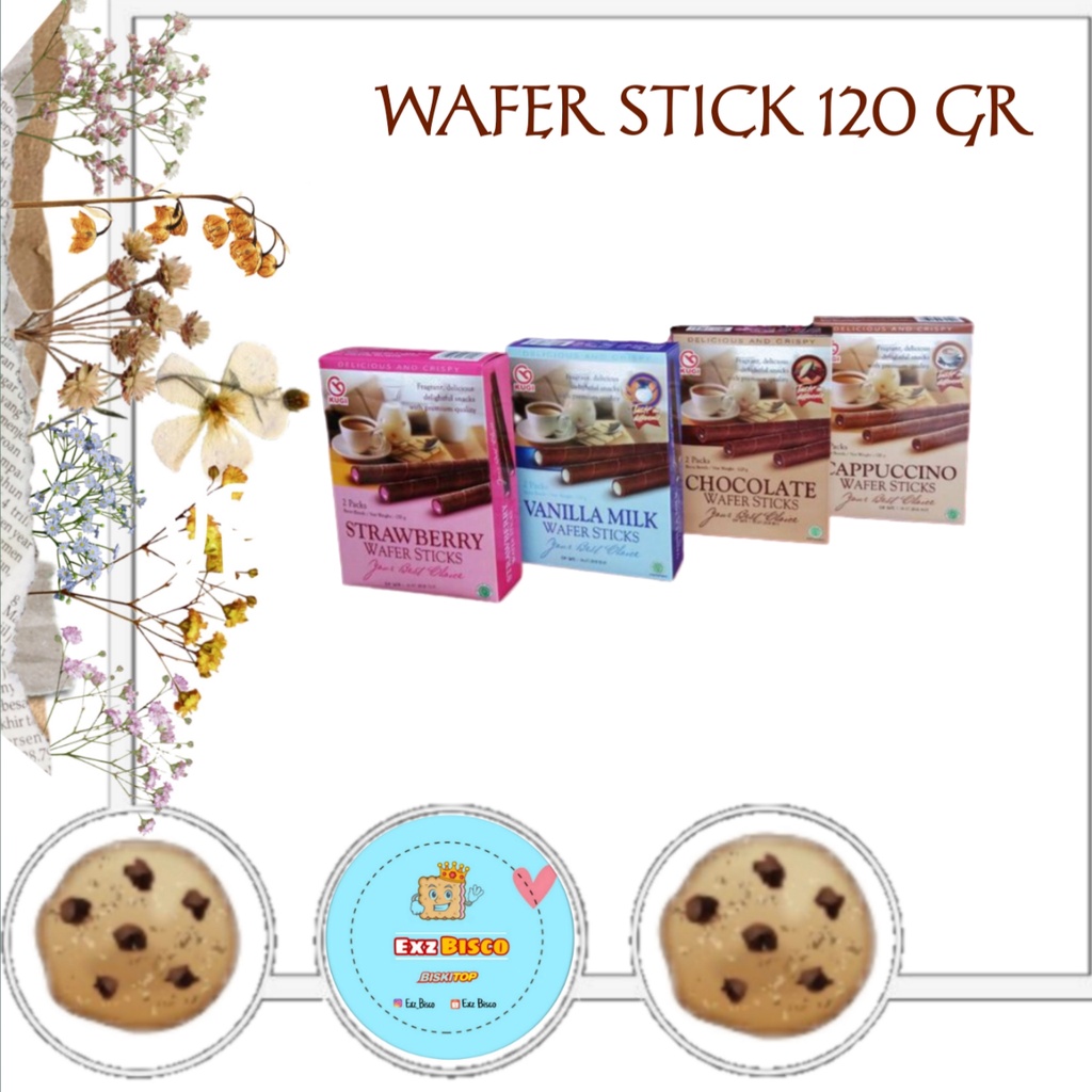 

EXZBISCO - KUGI WAFER STICK 120g Biskuit Kue Kering Anak Dewasa Enak Renyah