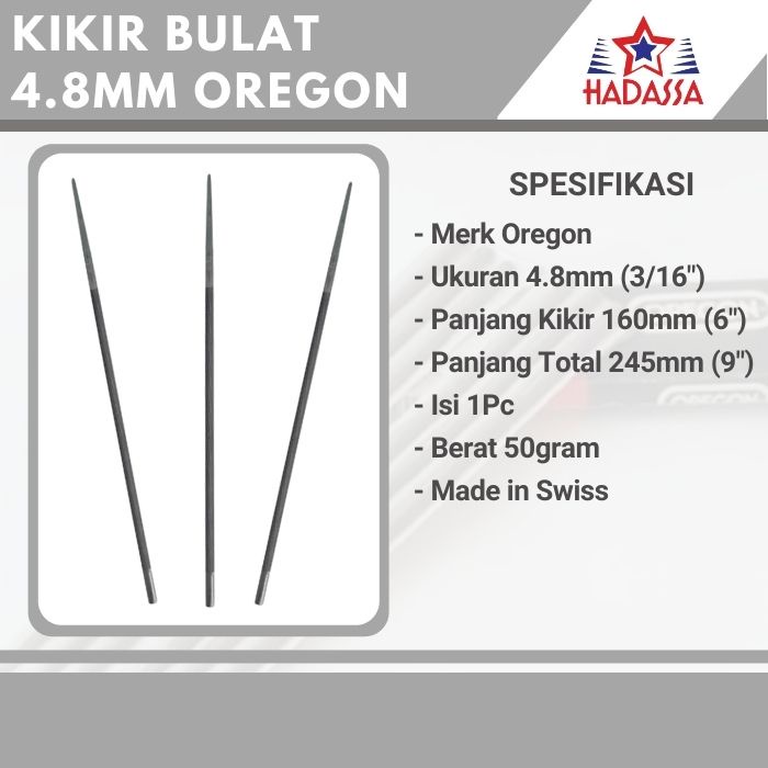 Kikir Bulat 4.8mm Oregon