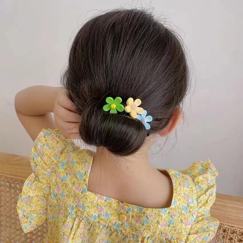 (Hello Girl)F05 Ikat Rambut Anak Model Sanggul Karakter Lucu Import