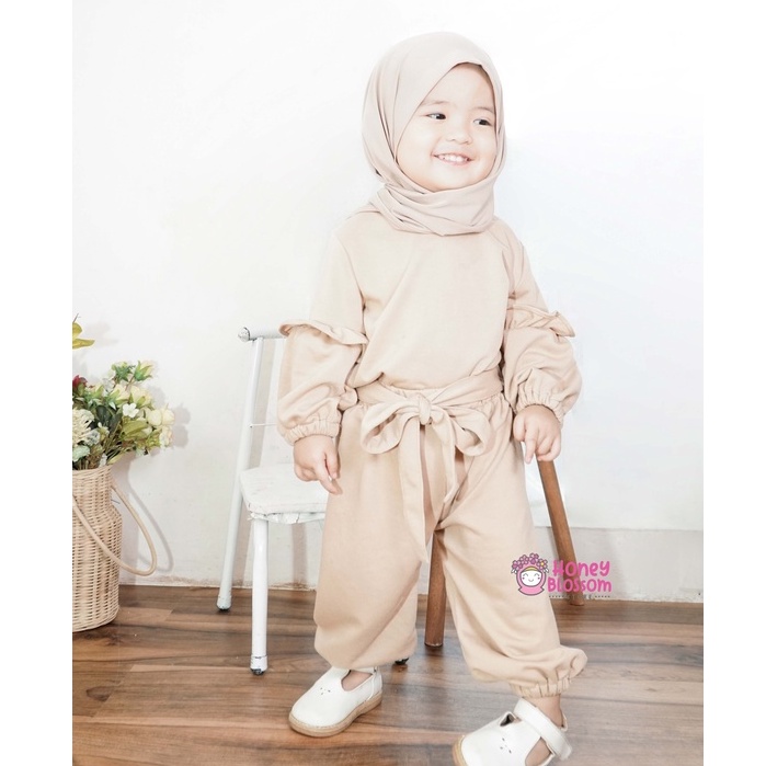 Setelan One Set Anak Perempuan Alika / Setcel Anak 1-5 thn  / Baju One Set