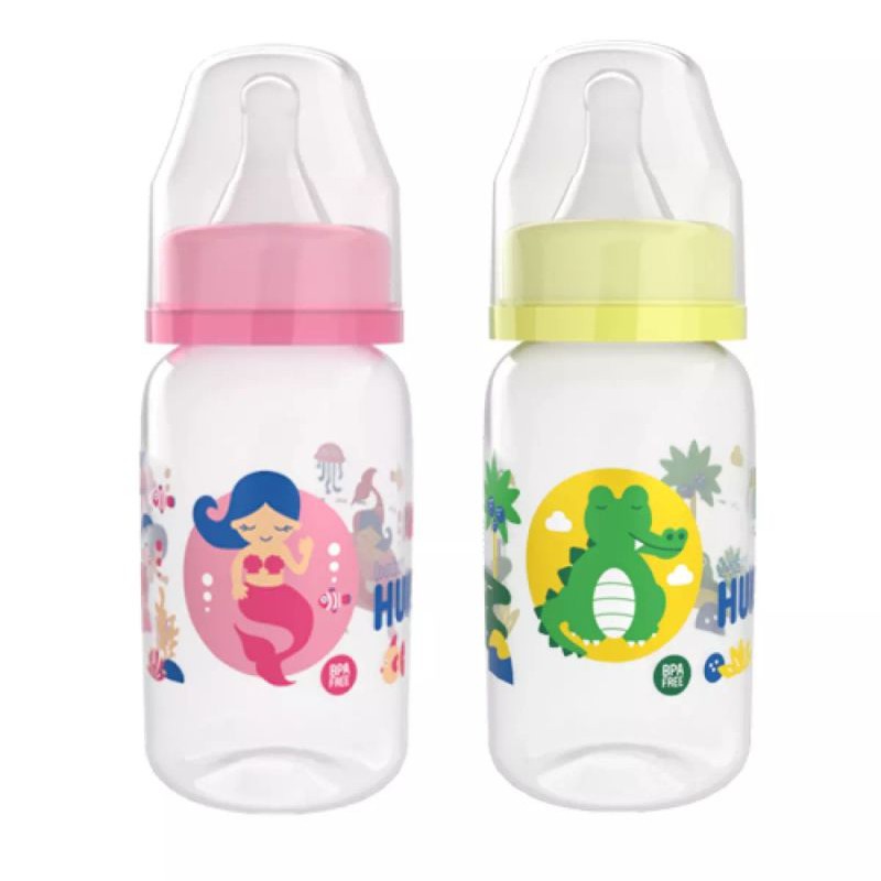 Botol susu Bayi baby Huki 120 ml PP SP LSR dot bulat regular #340 seri dongeng