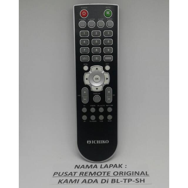 REMOTE REMOT TV ICHIKO LED LCD ORIGINAL ASLI