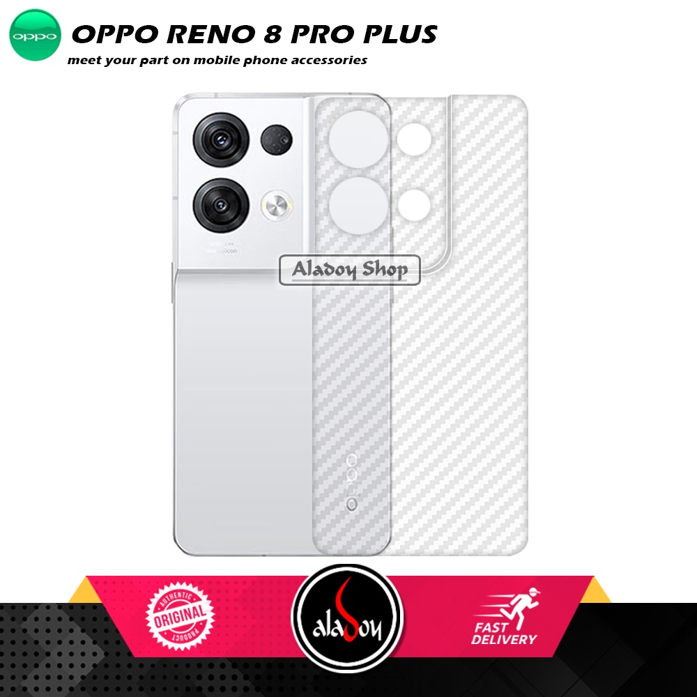 PAKET 2 IN 1 Tempered Glass Layar Oppo Reno 8 Pro Plus + Skin Carbon Film 3D