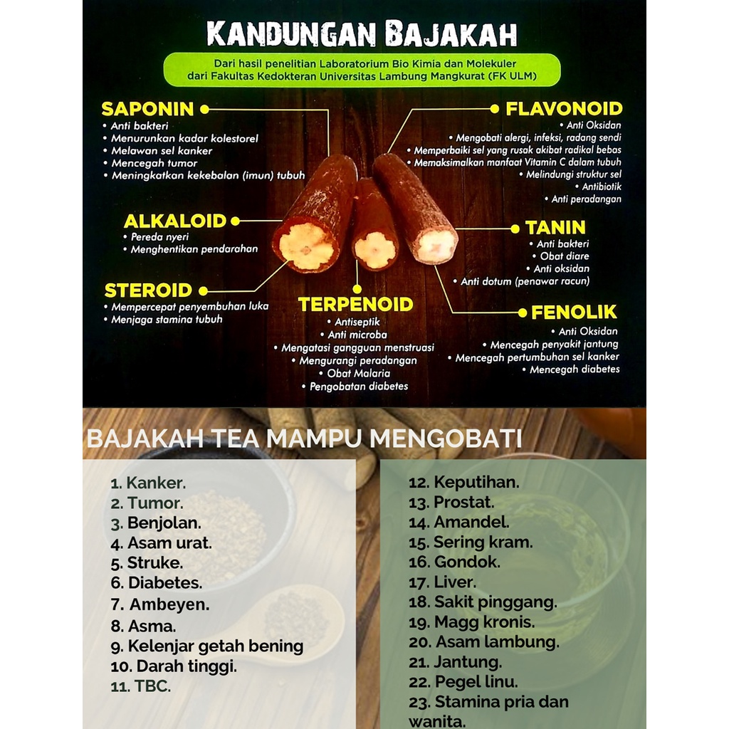 [SIAP MINUM] Teh Kayu Bajakah Kalimantan Kualitas TERBAIK 100% Herbal Kayu Akar Bajakah Asli