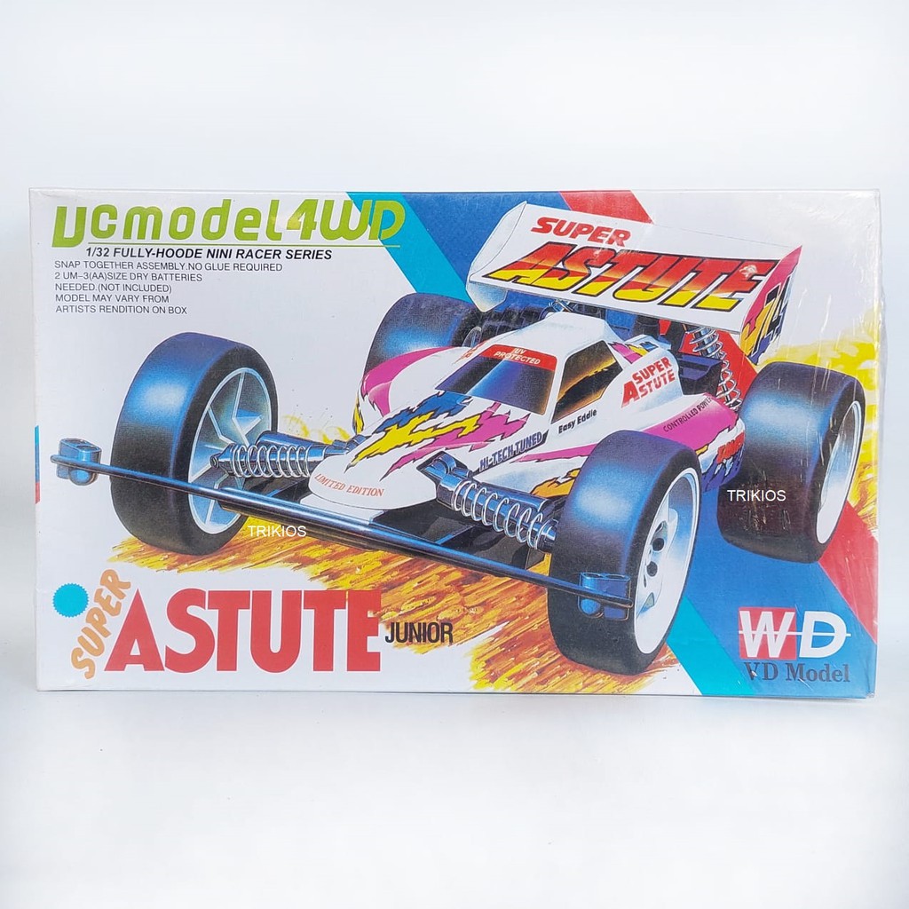 Rep. Tamiya Mini 4wd Merk Ruize Super Astute Junior Putih Zero Chassis