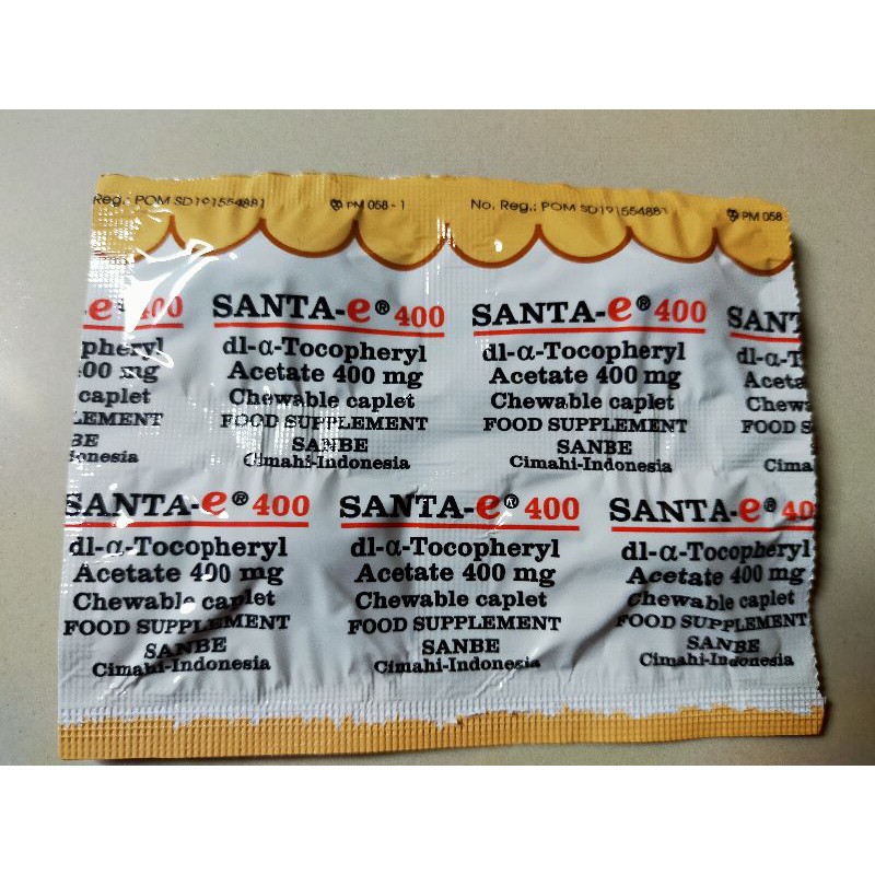 SANTA E 400 MG / Per Strip 4 Kaplet / Santa e 400