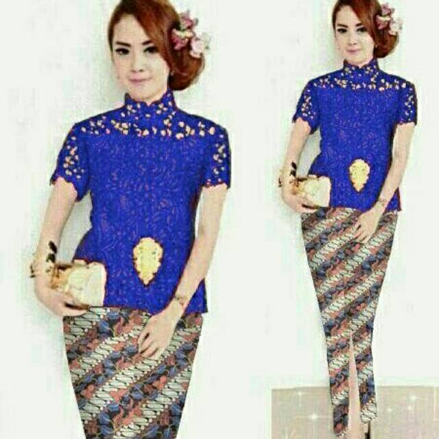 ST KEBAYA EMILY SUSU BENHUR-BLACK / SETELAN KEBAYA MODIS / KEBAYA MODERN BATIK