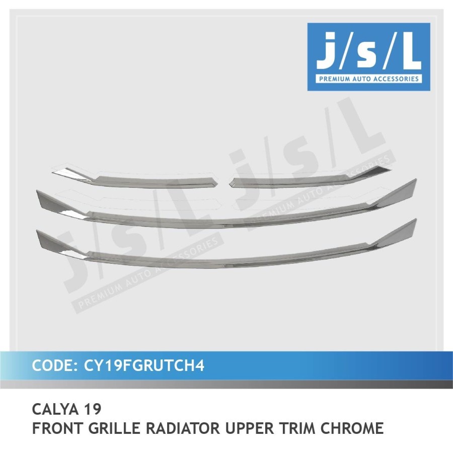 list grill radiator bawah calya 2019 front upper bumper trim chrome jsl