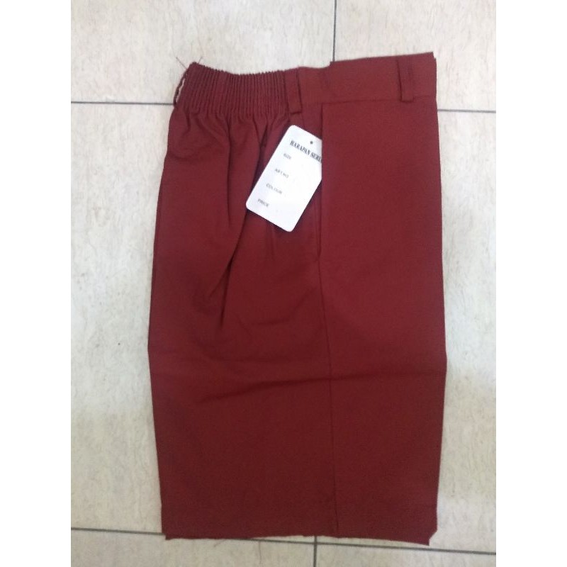 Celana Sd Pendek Karet Merah Seragam Sekolah