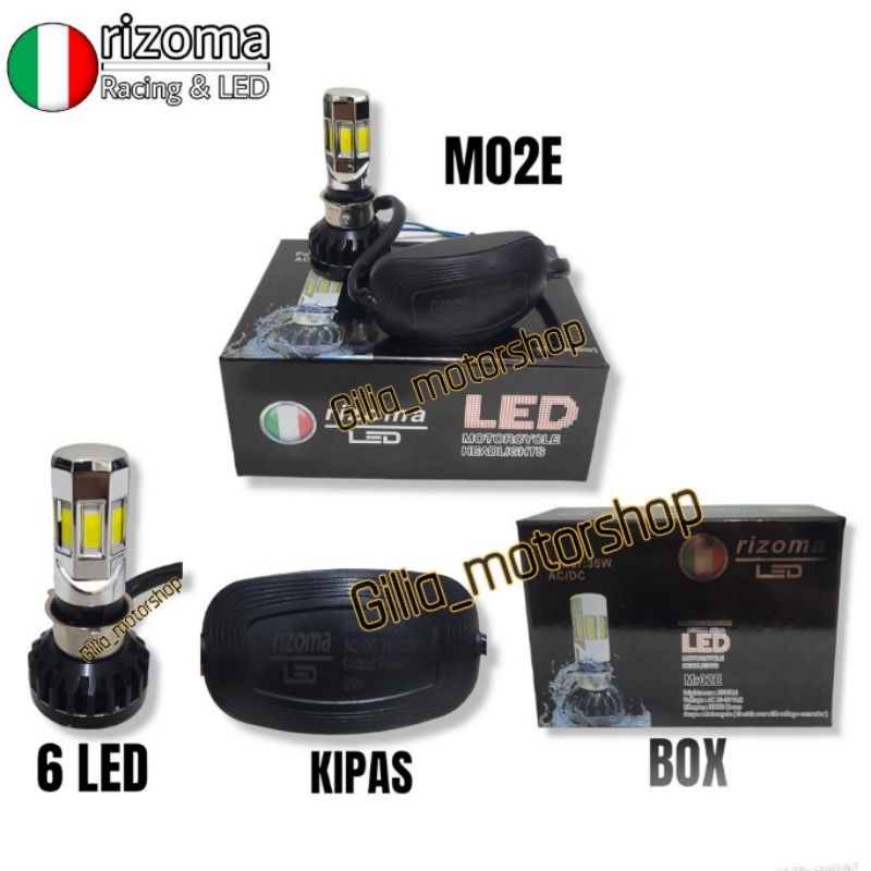 Lampu Depan Motor 6 Led Mata Rizoma LED 6 sisi Rizoma LED  Nyala Putih LED Depan Motor