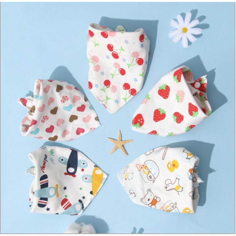 Baby Bib / Slabber Segitiga Bayi / Celemek Makan Bayi