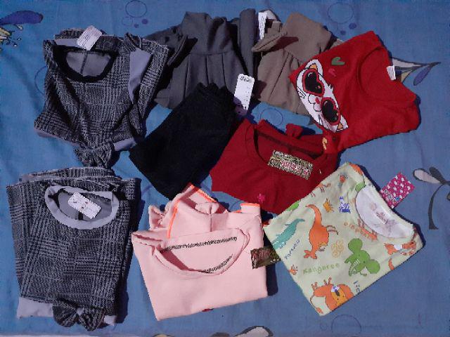 Baju Aurell Uk Bayi - 6 Tahun / Dress Anak Lengan Atasan Perempuan Dres Bunga Cutbray Blouse Batik