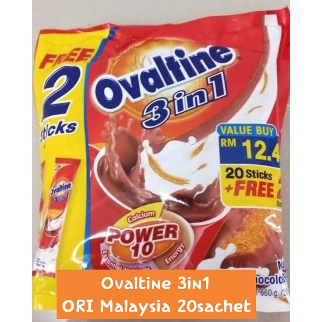 

OVALTINE 3IN1 ORIGINAL MALAYSIA Free CRUNCHY POP OVALTINE ISI 20 SACHET minuman instan