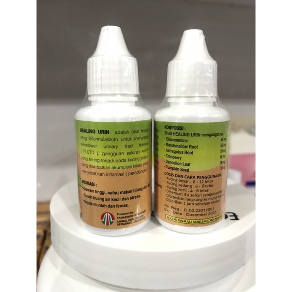 Healing Urin 30ml Obat Anti Radang Kemih Kucing High Concentrated