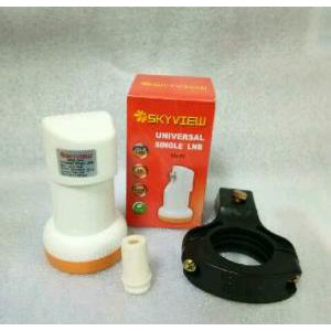 LNB KU BAND SINGLE KU 01 OFFSET UNIVERSAL SKYVIEW PLUSS BREAKET