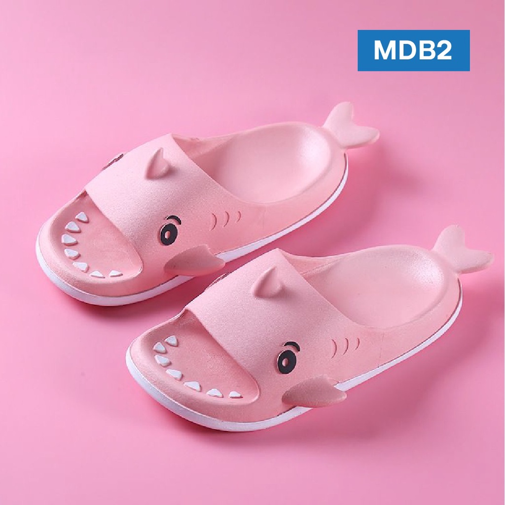 LAPAGO - Sandal Slop Anak Ikan Hiu Baby Shark Laki laki Perempuan Umur 4-10 Tahun Karet Eva Type MDB