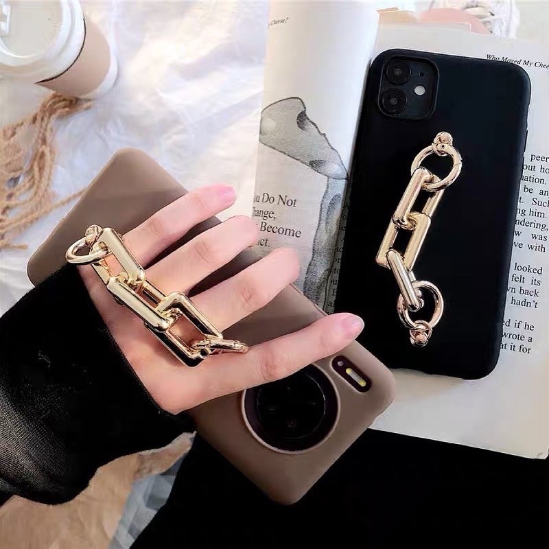 Chain Gold Grip Case Samsung A15 A32 A52 A72 Vivo V21 V20 se V19 Y12 y11 y1s Oppo A74 Reno 5 5f 4 4f