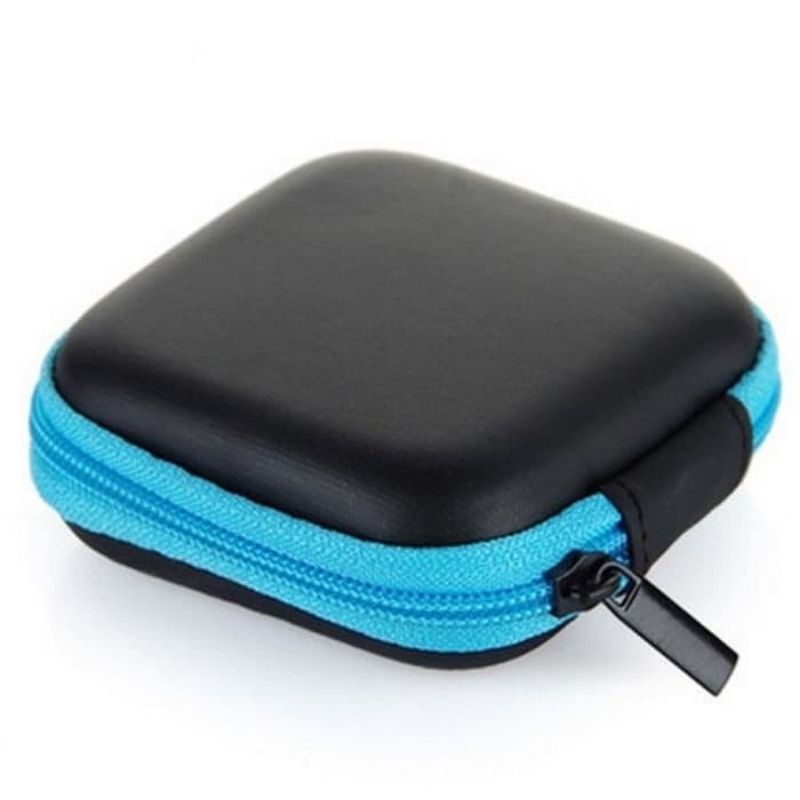 Pouch Dompet Persegi Case Organizer Tempat Headset Koin Kunci kotak wadah handsfree pouch earphone tempat simpan kabel casan tas mini headset handspre