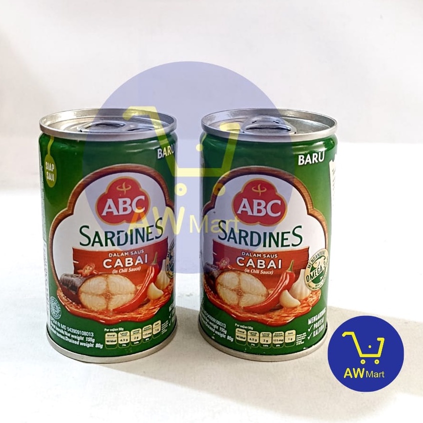 ABC SARDINES KALENG PEDASS - 155 GRAM - SARDEN ABC KALENG KECIL 155 GRAM - PEDASS