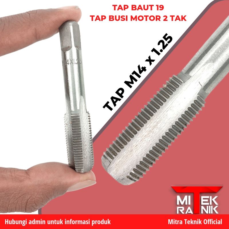 M14 x 1.25 Tap Busi Motor 2 tak Rx King Fiz r Vespa Ninja Tap Baut 19