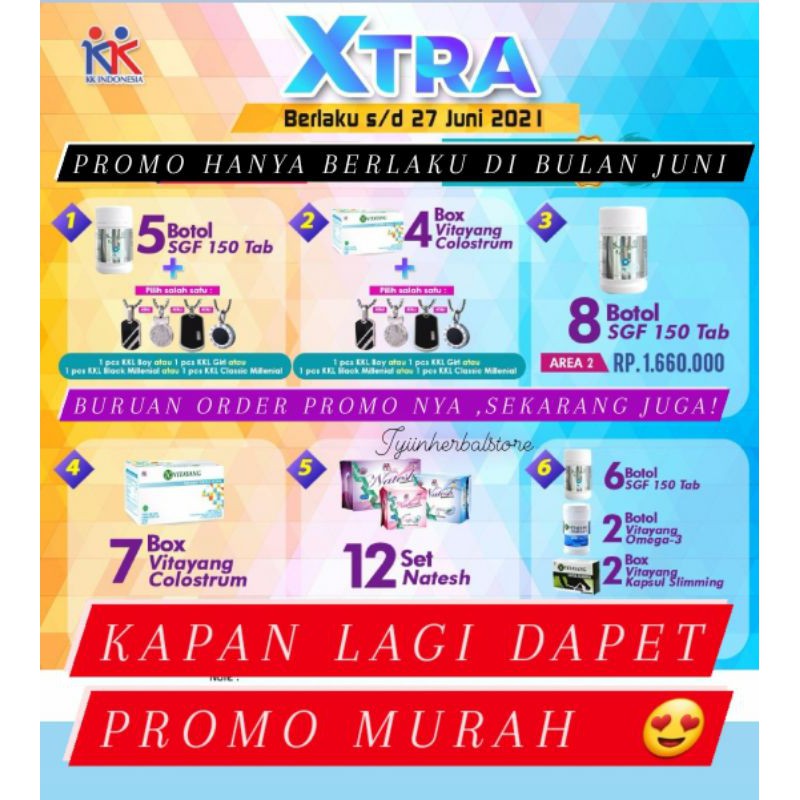 Promo Extra Paket Hemat KK LIFORCE,SGF,NATESH,COLOSTRUM,OMEGA3,,100% ORI KK INDONESIA