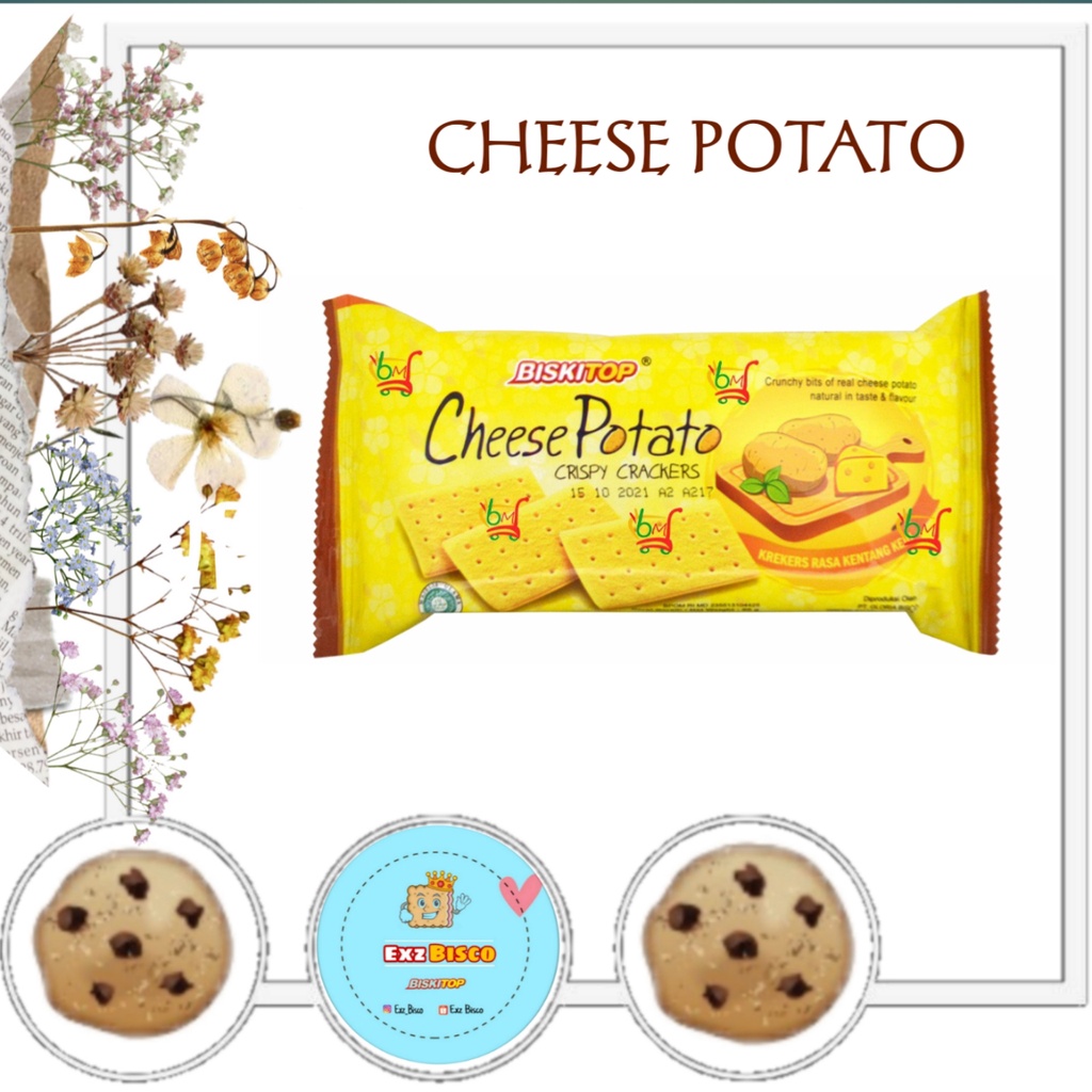 

EXZBISCO - CHEESE POTATO 50g Biskuit Kue Kering Anak Dewasa Enak Renyah Biscuit Rasa Kentang Keju