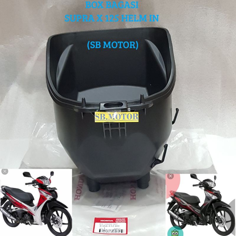 BOX BAGASI SUPRA X 125 HELM IN ASLI AHM 8125A-KYZ-900