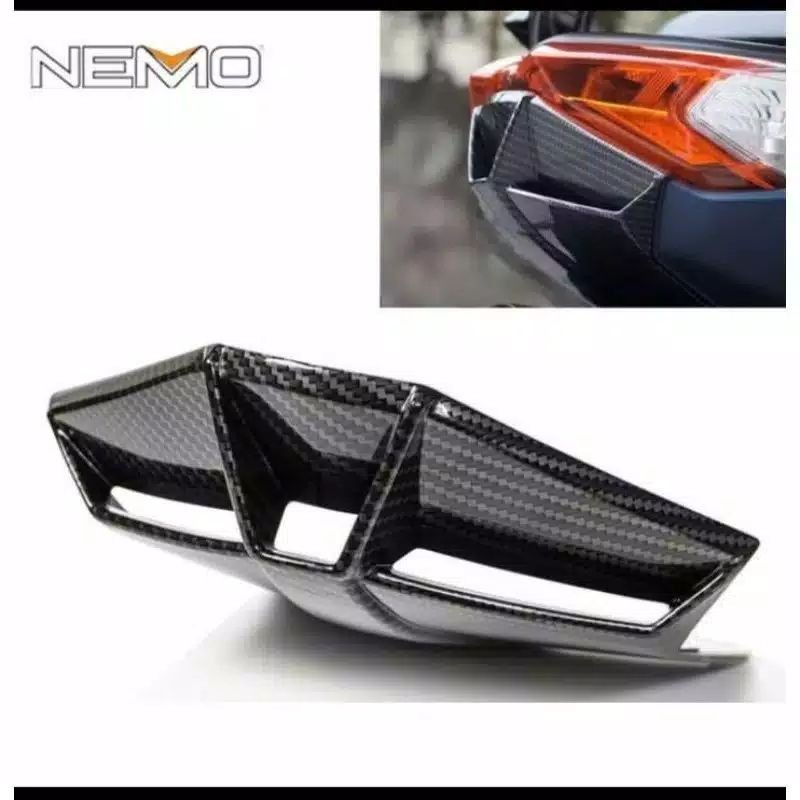 COVER BAWAH LAMPU STOP NMAX 2020 CARBON NEMO/COVER STOPLAMP NMAX 2020 CARBON