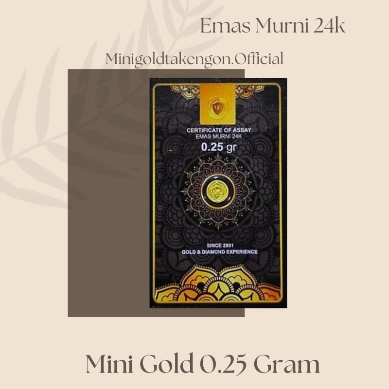 Mini Gold 0.25 Gram ( Emas Murni 24K )