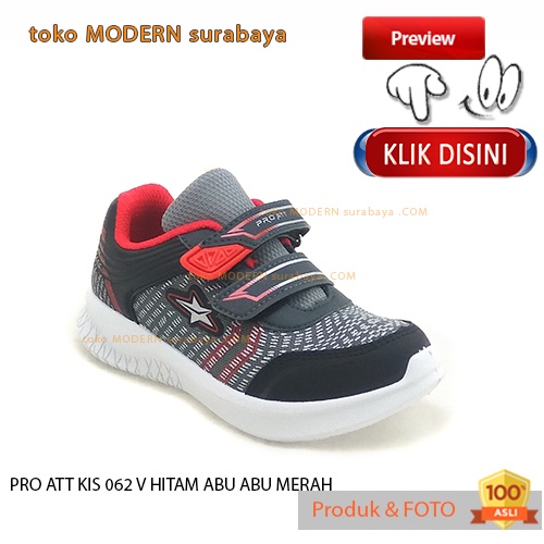 PRO ATT KIS 062 V HITAM ABU ABU MERAH sepatu anak sepatu sneakers kets