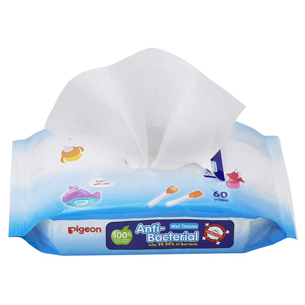 Pigeon Anti Bacterial Wet Tissue - 60 Sheets