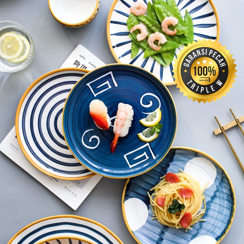 Triple W Piring Makan Keramik Jepang Japanese Dinner Plate Ceramic